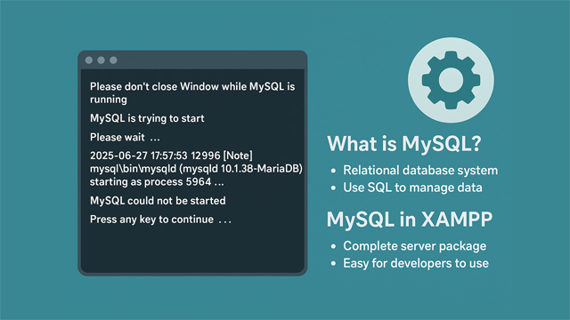 Mudah mengatasi error mysql di xampp windows