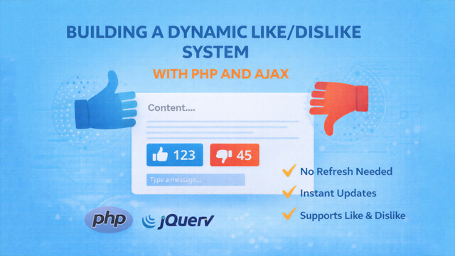 Membuat Sistem Like/Dislike Secara Dinamis dengan PHP & AJAX untuk Website Interaktif