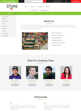 Grocery Store Responsive Template About