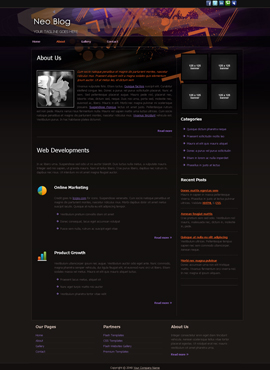 Neo Blog Desktop Web Template About